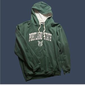 Vintage Early 2000s Stadium Athletics Green Portland State Men's Varsity hoodie